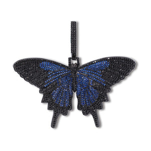 Iced Out Butterfly Pendant Necklace