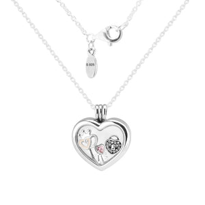 100% 925 Sterling-Silver-Jewelry Large Floating Locket Heart